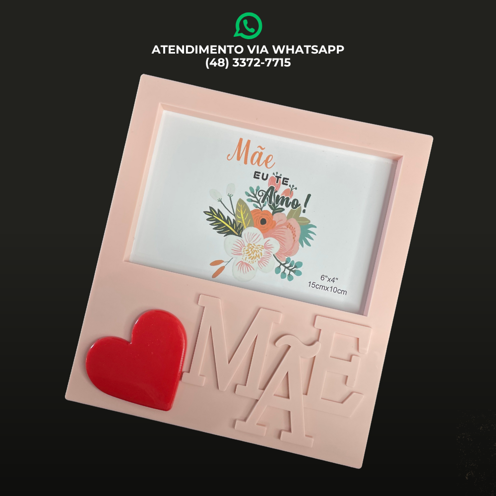 PORTA RETRATO PLÁSTICO MÃE