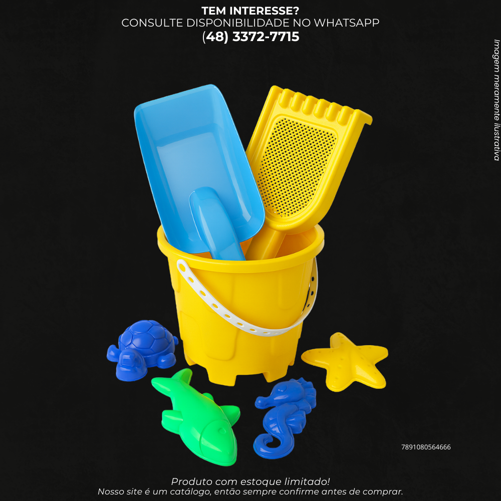 Balde Super Castelo com Acessórios para Praia Infantil