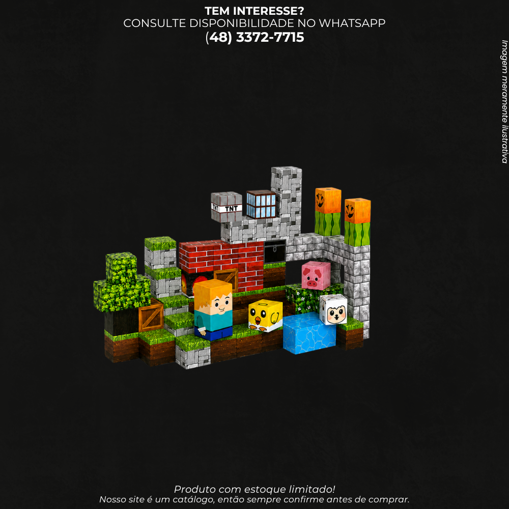 Blocos Magnéticos de Construção Cubo – Kit Infantil com 80 Peças - MC-7538
