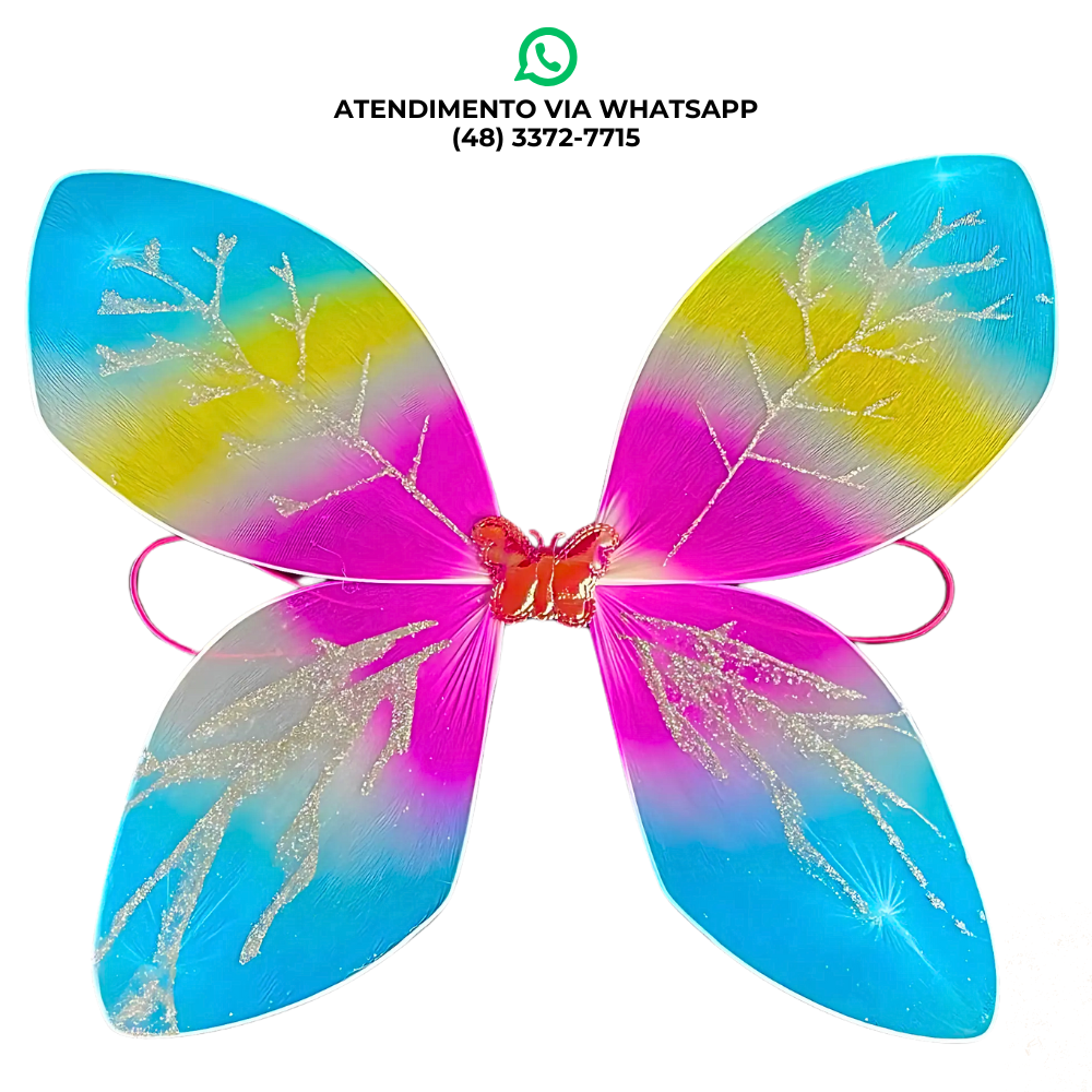 ASAS DE BORBOLETA CORES SORTIDAS