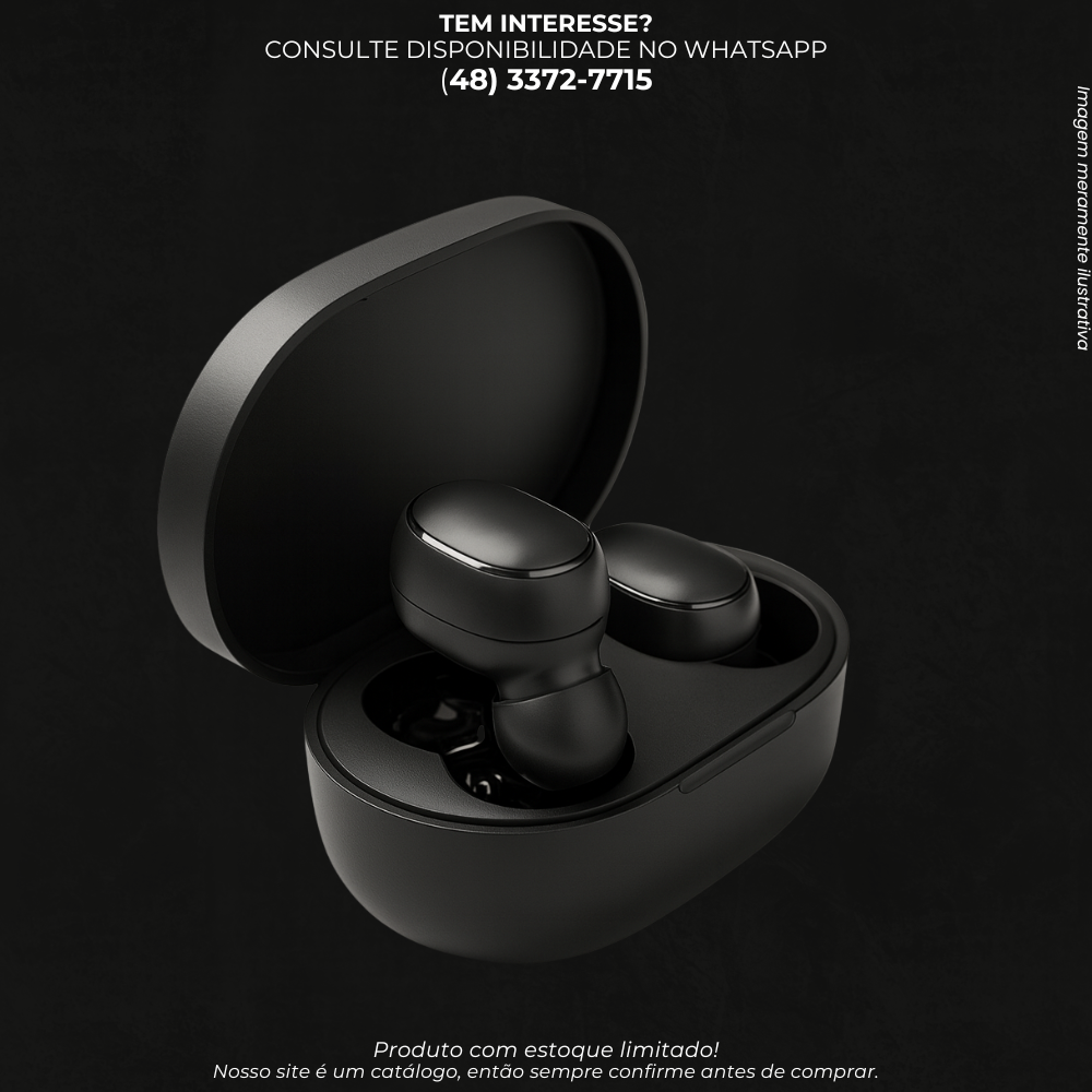 Fone de Ouvido Bluetooth 5.0 com Case Recarregável