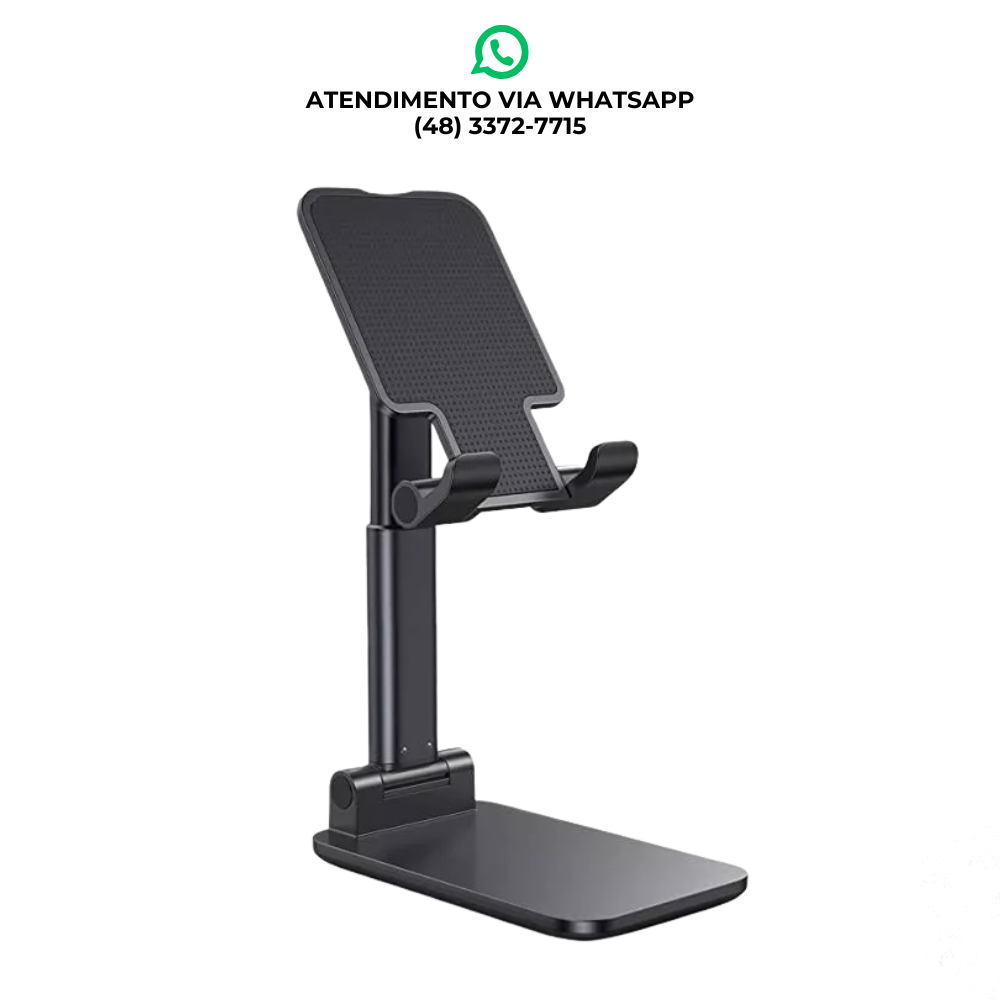 Suporte Articulado para Celular e Tablet – Base Antiderrapante e Altura Ajustável