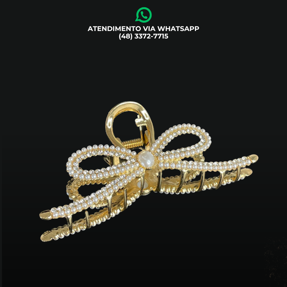 PIRANHA DE CABELO – METAL COM STRASS (DIVERSOS MODELOS)