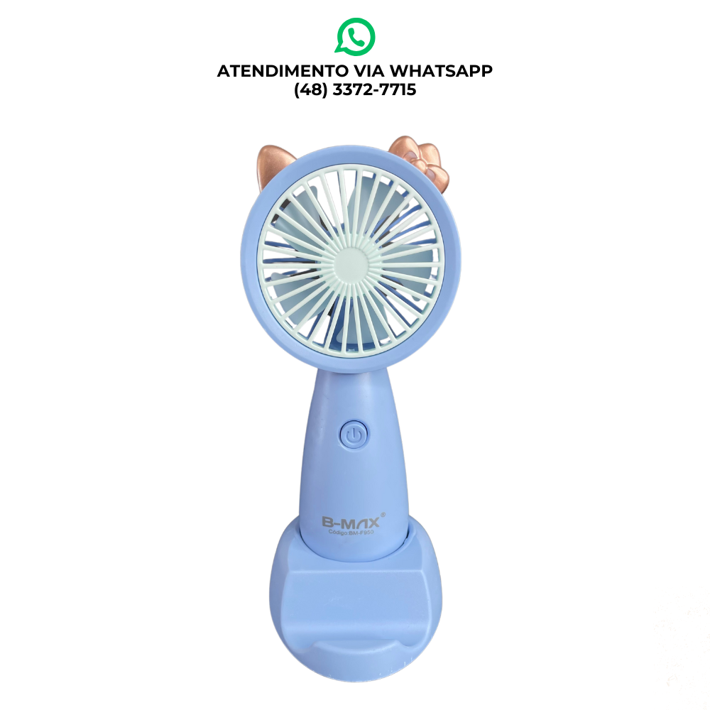 MINI VENTILADOR PORTÁTIL INFANTIL – MODELO GATINHO 🐾