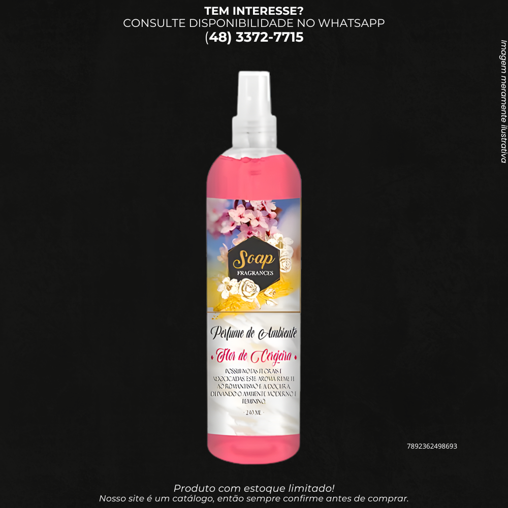 Perfume de Ambiente Floral com Borrifador Aromático