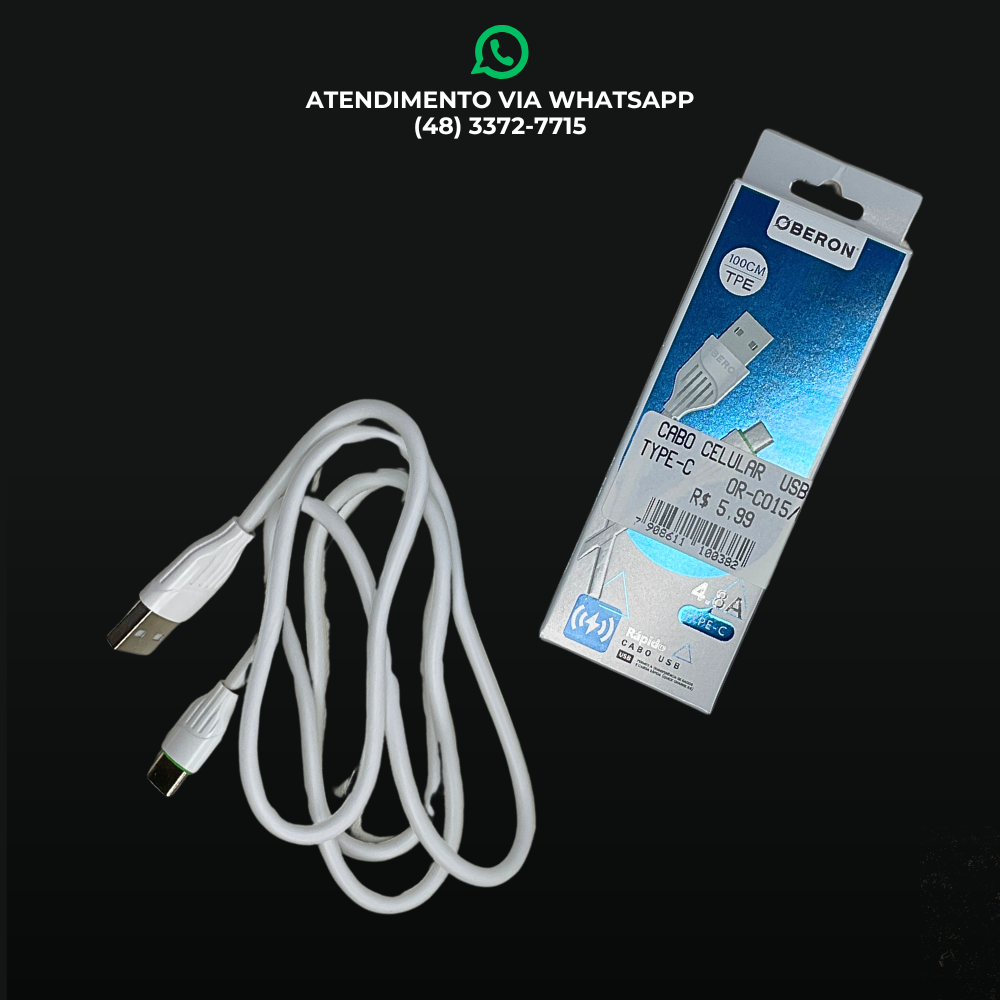 CABO CELULAR USB TIPO C