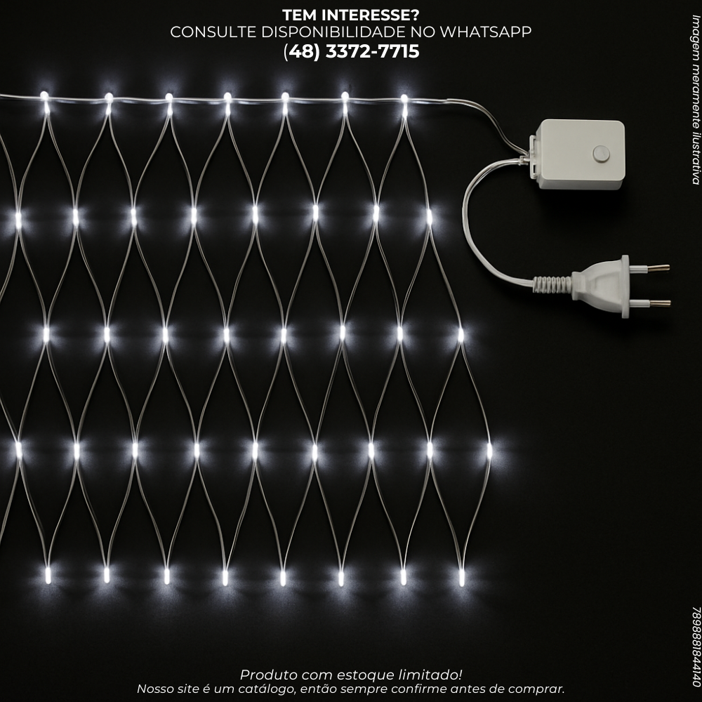 Pisca-Pisca em Rede 250 Leds RGB - 3x3m