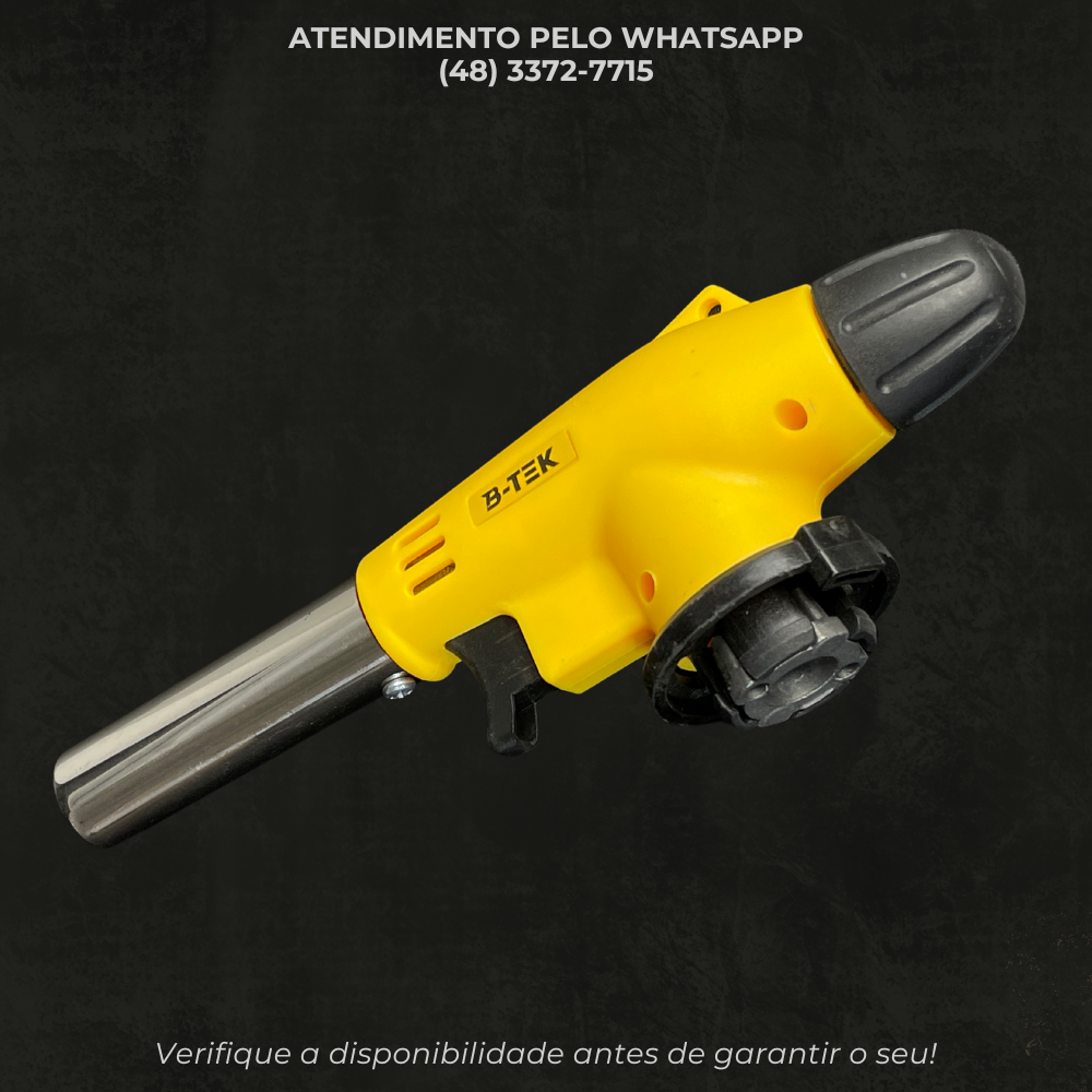 Maçarico Culinário Gourmet B-TEK BM006 – Chama Ajustável para Chefs e Confeitaria