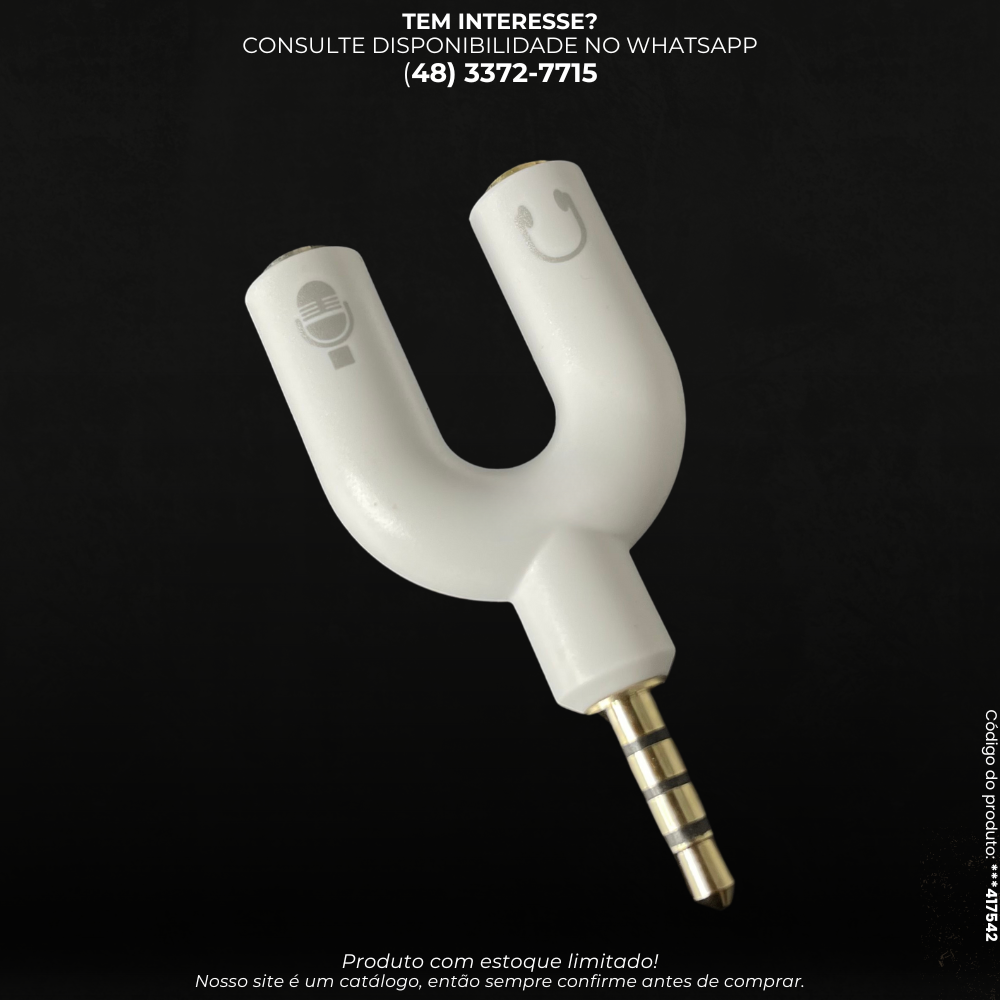 Adaptador Splitter P2 – Áudio e Microfone Separados