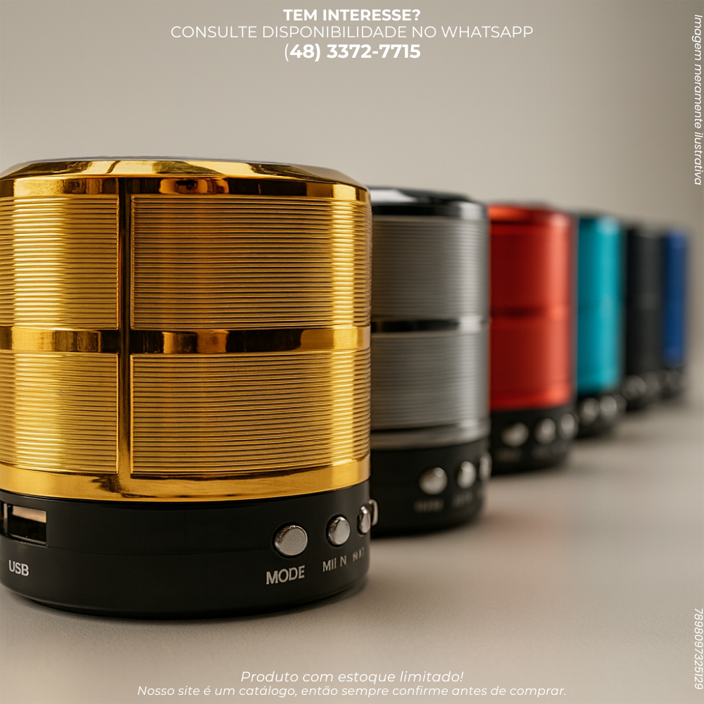 Caixa de Som Bluetooth Portátil Mini Speaker