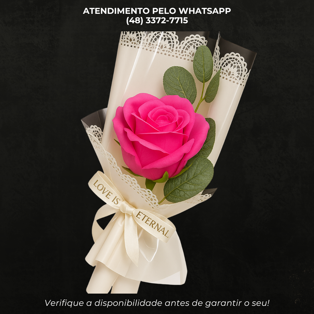 Rosa Artificial Plástica Aromatizada