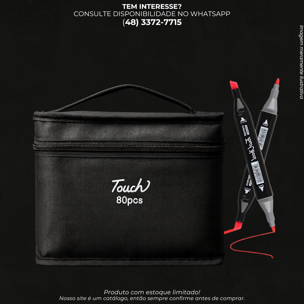 Canetas Touch Profissionais 80 Cores com Estojo