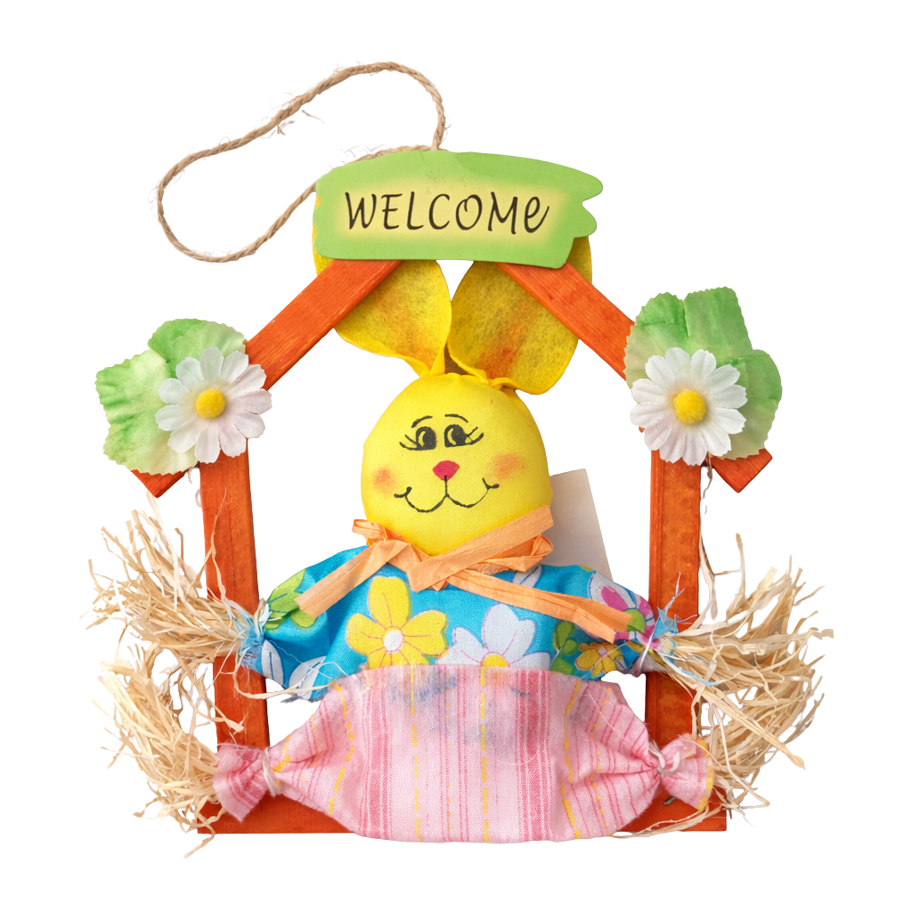 Enfeite de Porta Páscoa Coelhinho Welcome