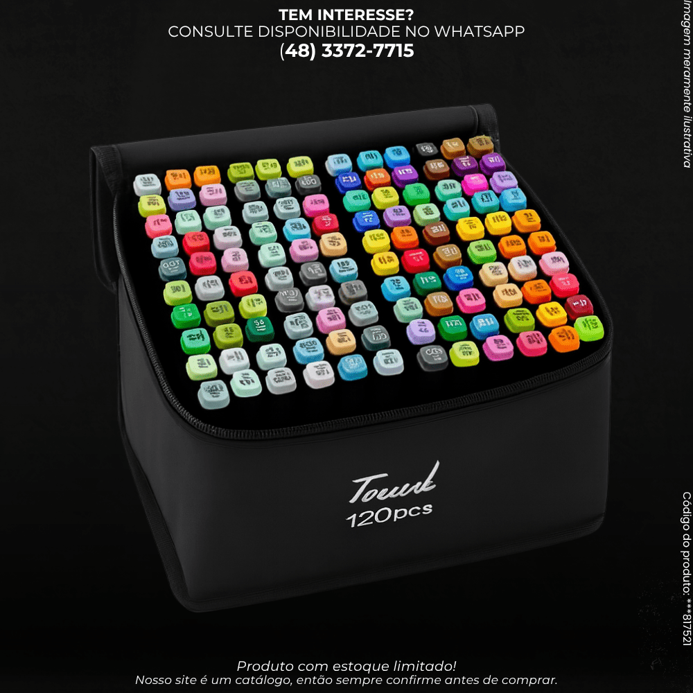 Canetas Touch Profissionais 120 Cores com Estojo