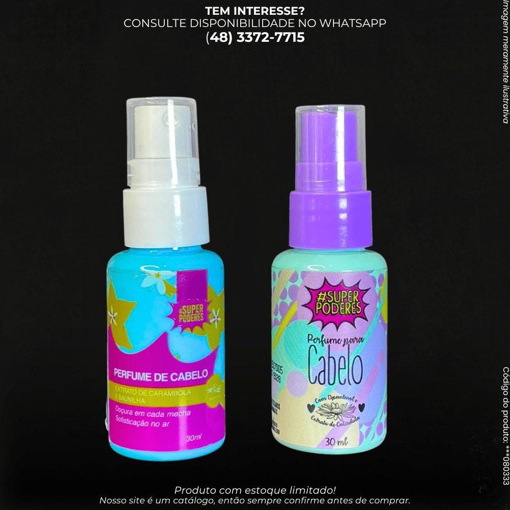 Perfume para Cabelo SuperPoderes 30ml (Unidade) - G POWER