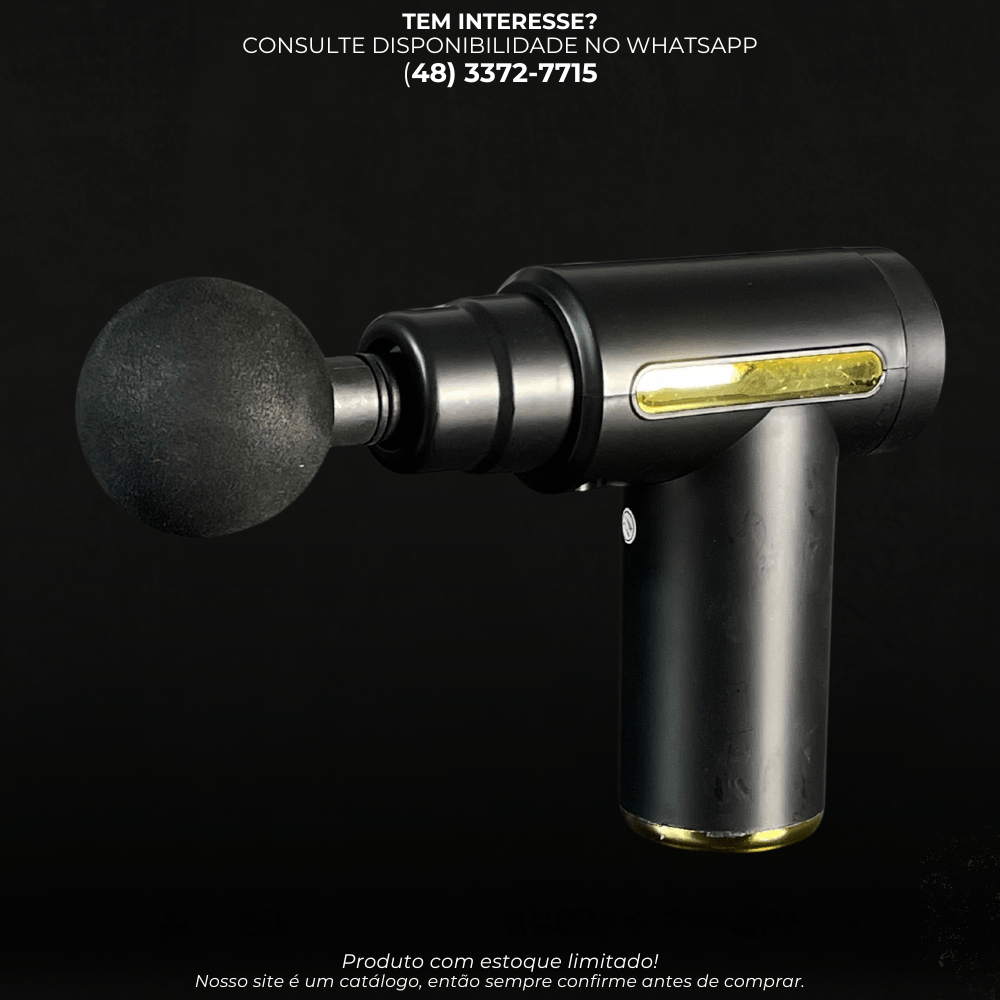 Pistola de Massagem Muscular com 4 Ponteiras – Alívio e Relaxamento - G POWER