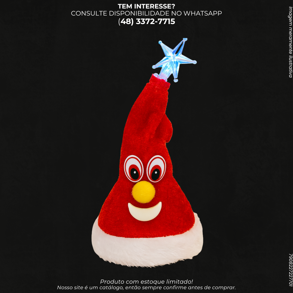 Boneco Natalino Musical 6” com Movimento