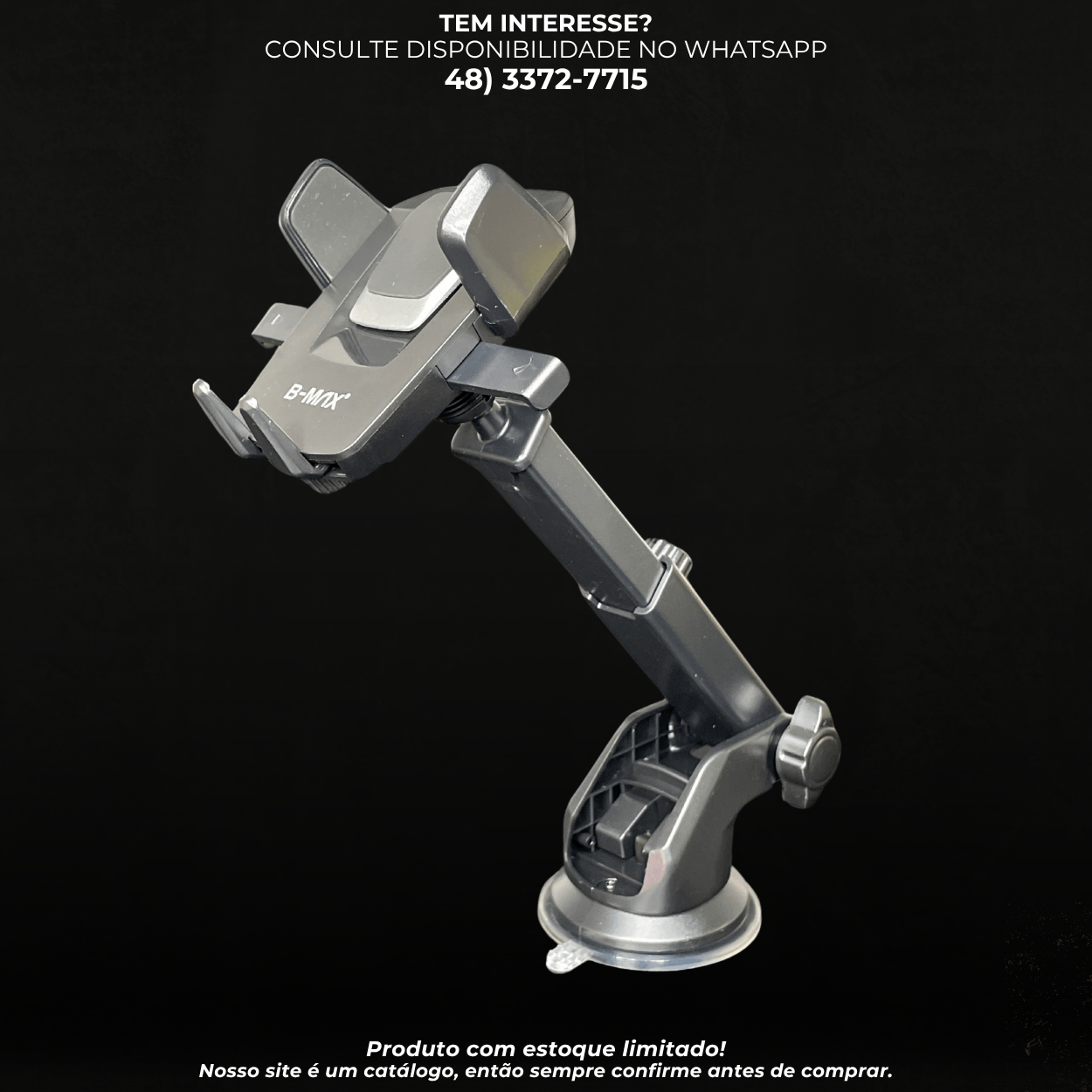 Suporte Celular Articulado BMG - 43 | Fixação com Ventosa 360° - G POWER