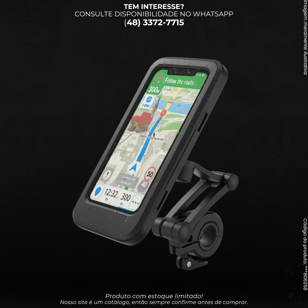Suporte Impermeável para Celular com Fixação para Moto - G POWER