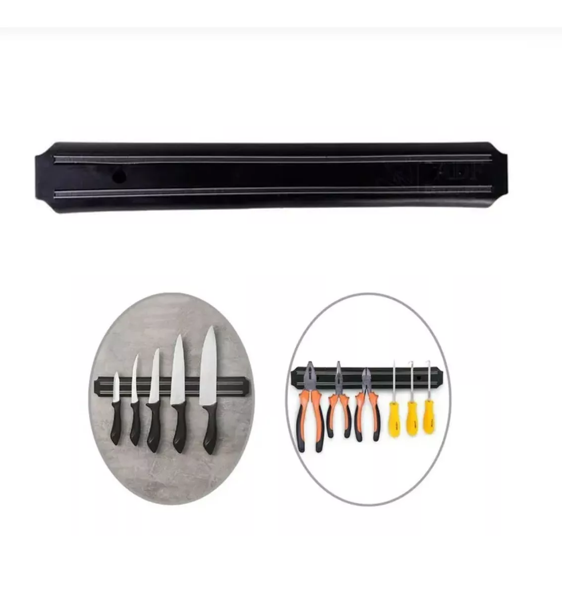 Barra Magnética Imã Suporte Facas Ferramentas 33cm