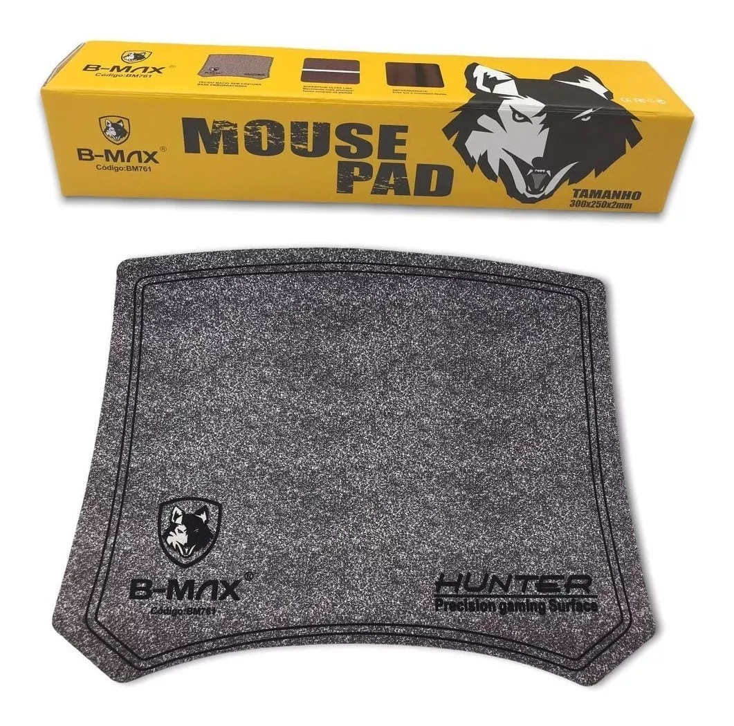 Mouse Pad Gamer Hunter Cinza - G POWER