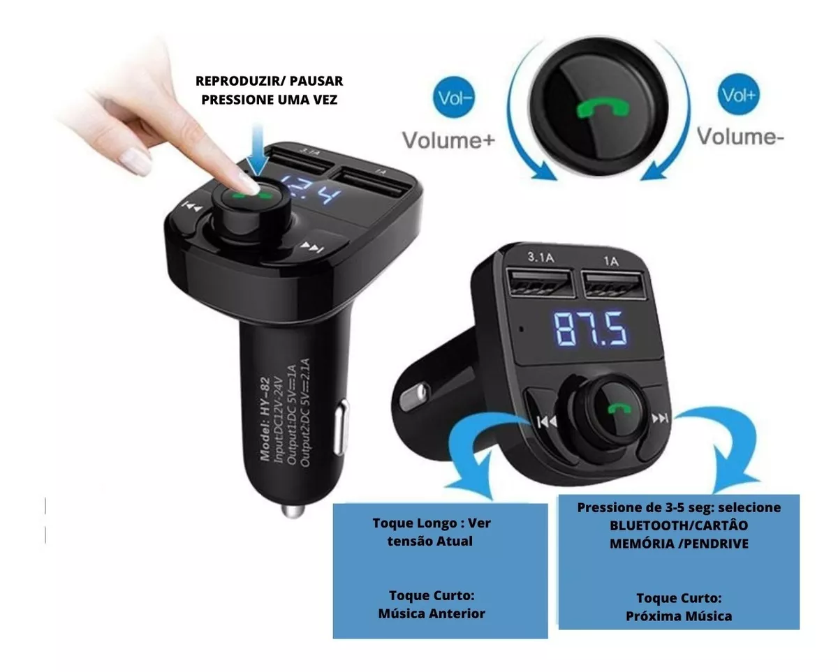 Adaptador Transmissor BT x8