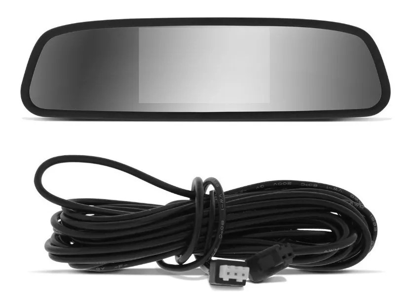 Espelho Retrovisor Tela 4,3¨ + Câmera Ré