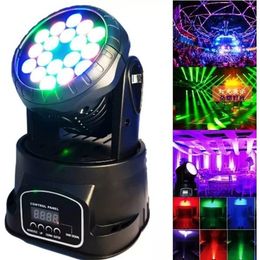 Canhão Moving Head 18 Led Rgb Strobo Luz De Palco