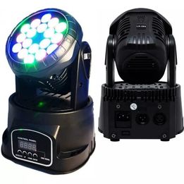 Canhão Moving Head 18 Led Rgb Strobo Luz De Palco