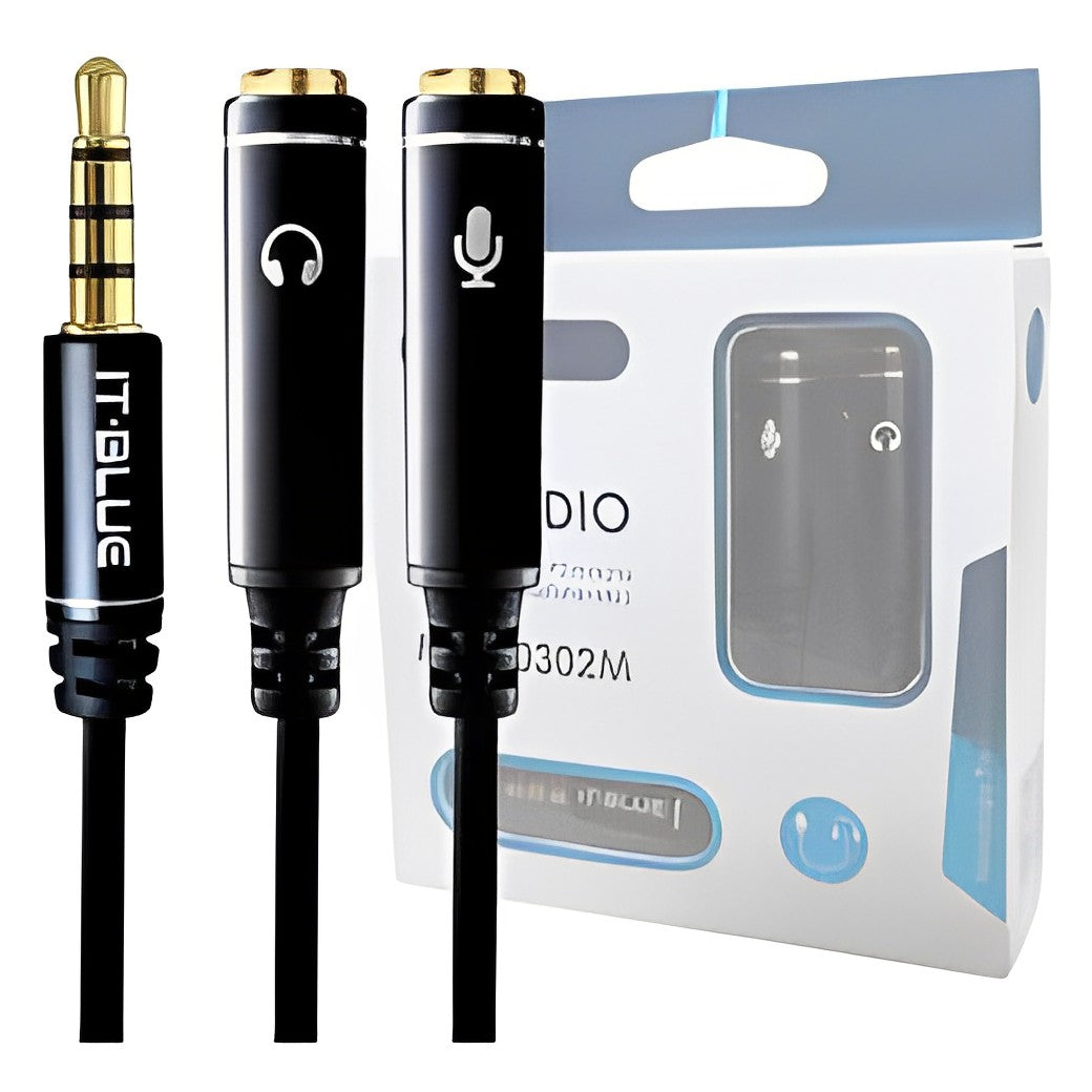 Cabo Adaptador P3 Macho + P2 Fêmea - G POWER