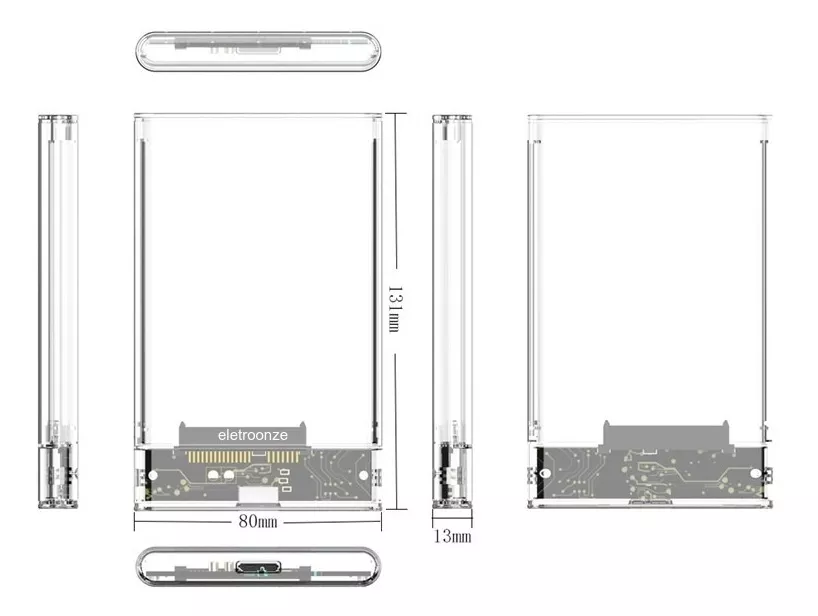 Case para Hd ssd Externo 2.5'' Sata - G POWER