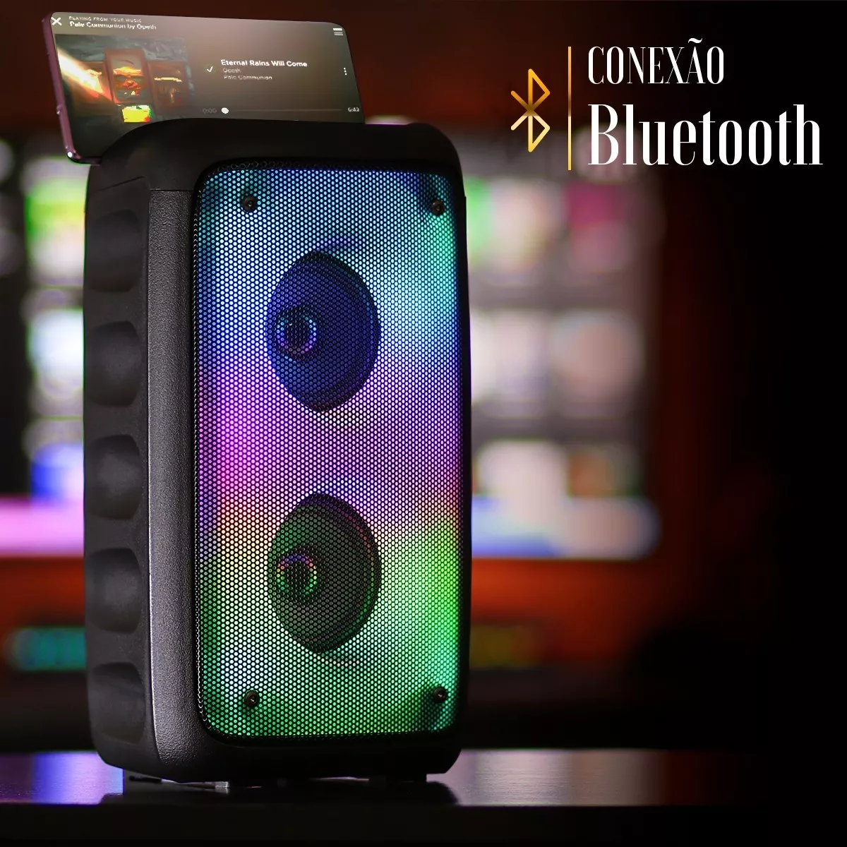 Caixa De Som Bluetooth Amplificada 20w Led Portátil Fm Usb - G POWER