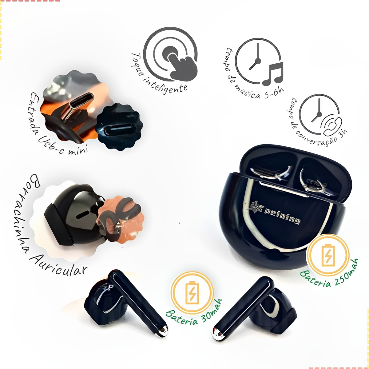 Fone Earbuds Tws Peining P612 - G POWER