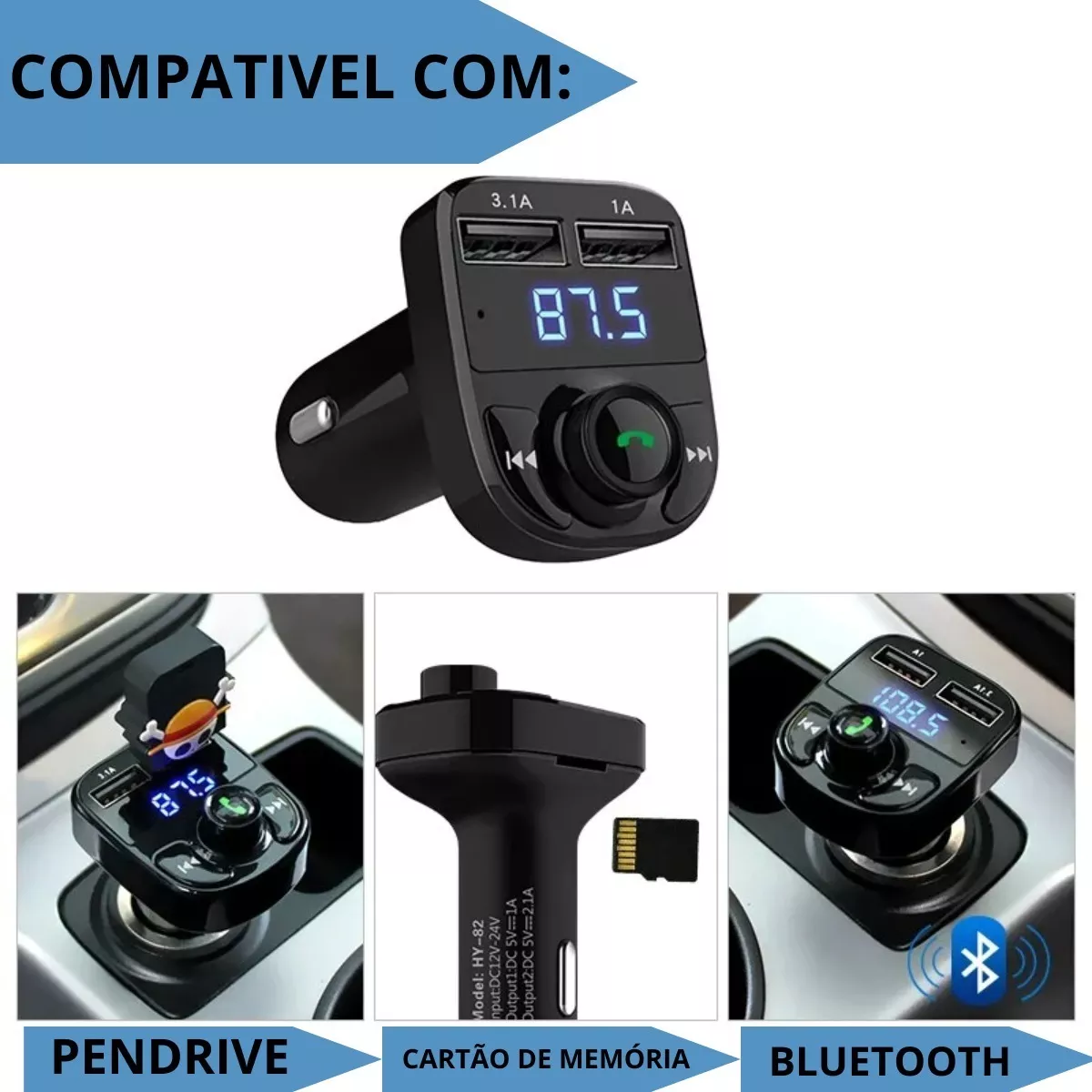 Adaptador Transmissor BT x8