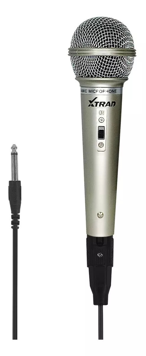 Microfone Karaokê Profissional Dinâmico Com Fio P10 - G POWER