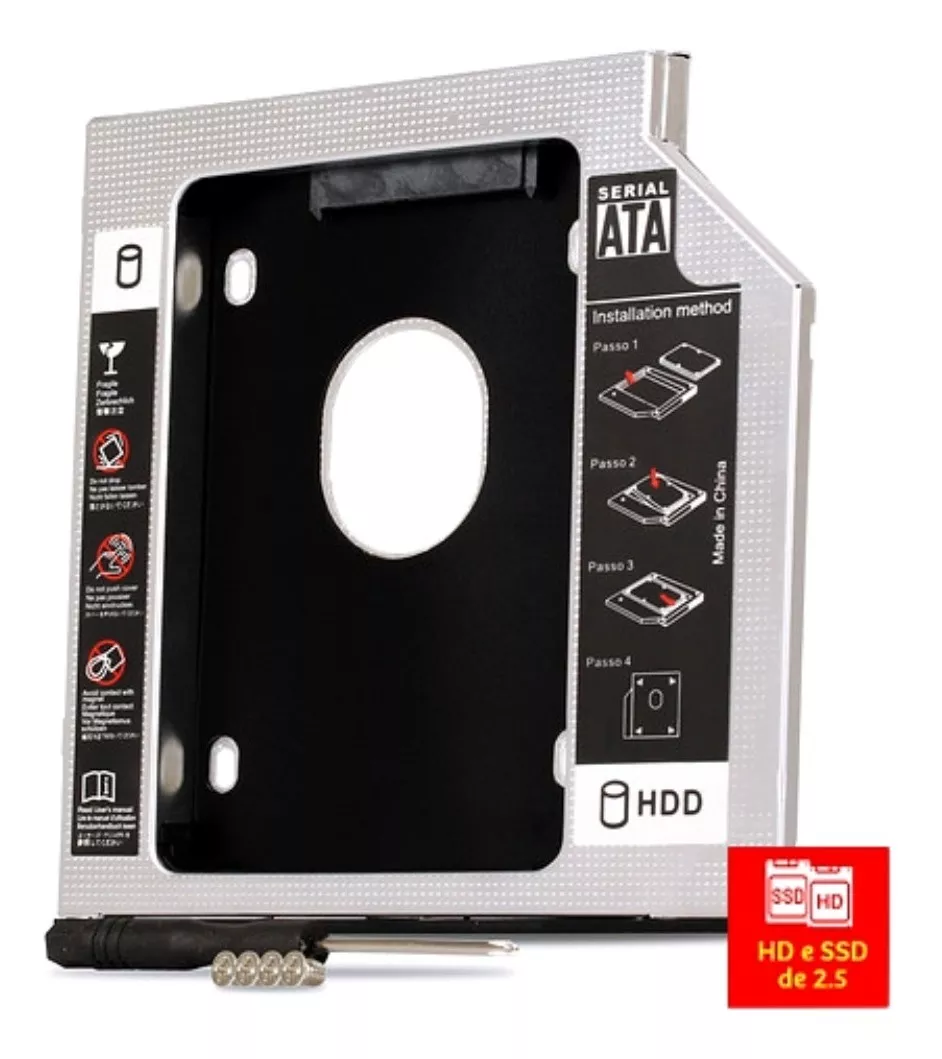 Case Adaptador Segundo Hd 9.5mm - G POWER