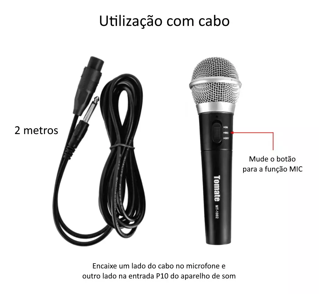Microfone Sem Fio Profissional Tomate - G POWER