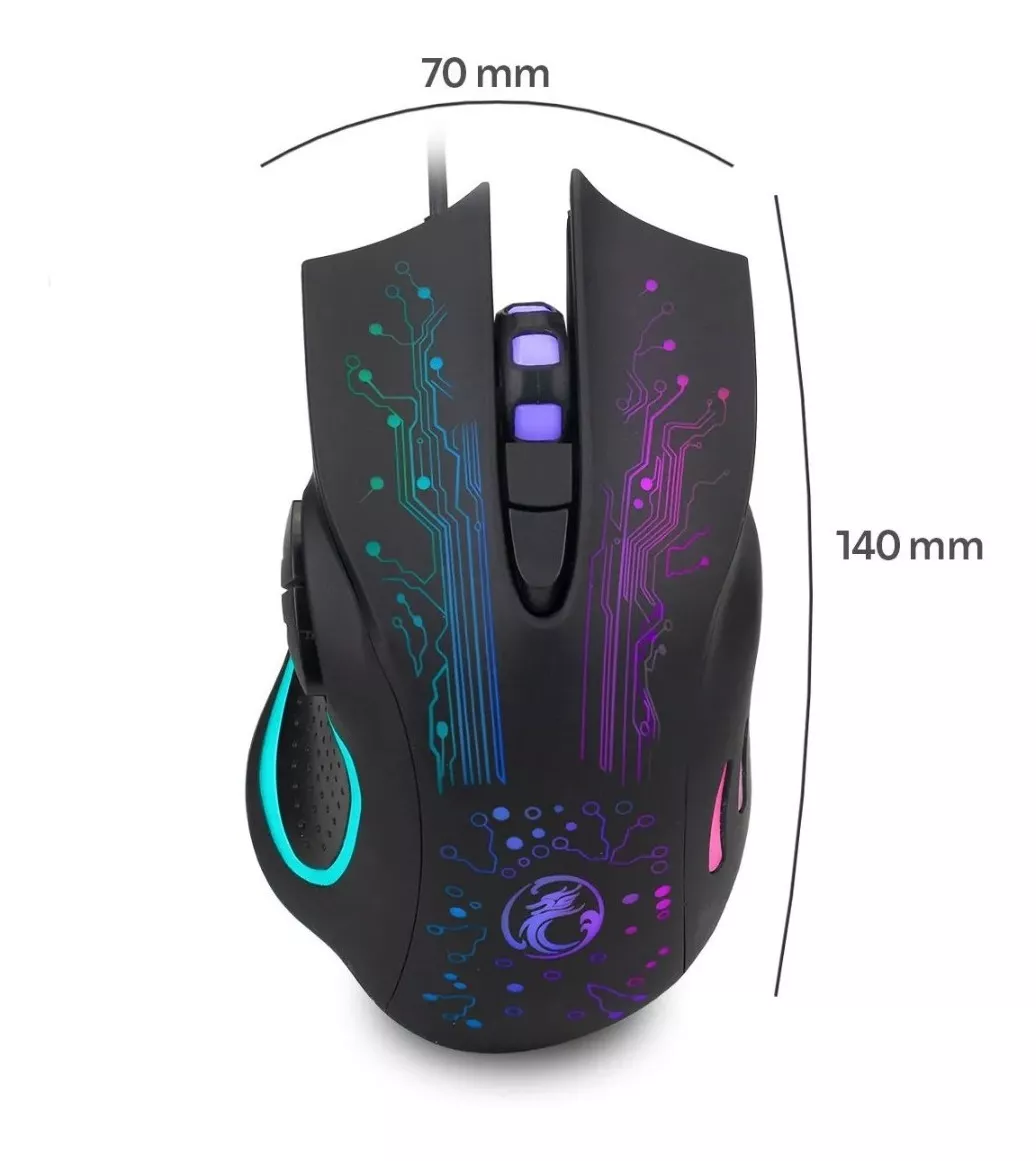 Mouse Gamer Com 6 Botões Ley-x9 - G POWER