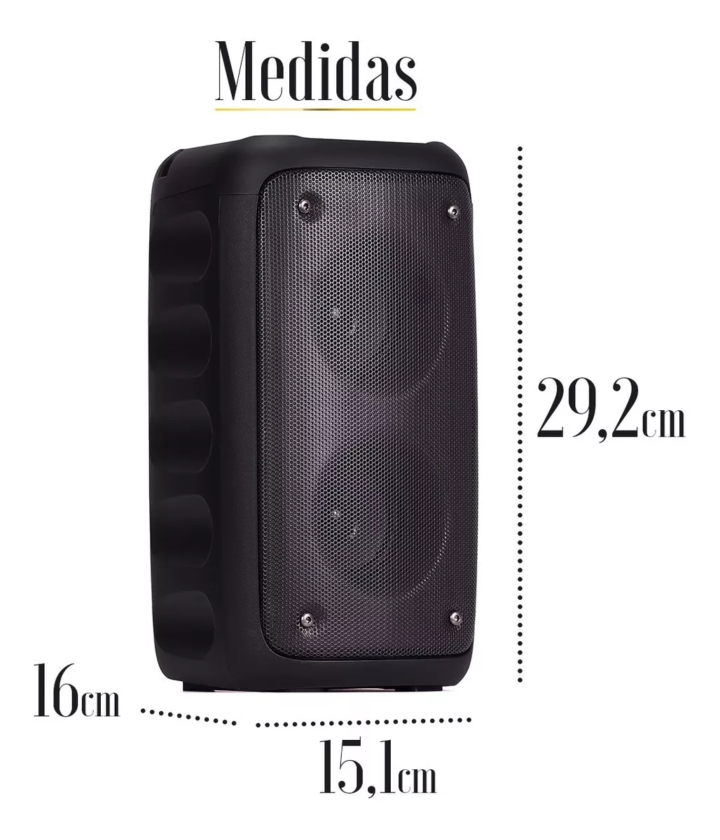 Caixa De Som Bluetooth Amplificada 20w Led Portátil Fm Usb - G POWER