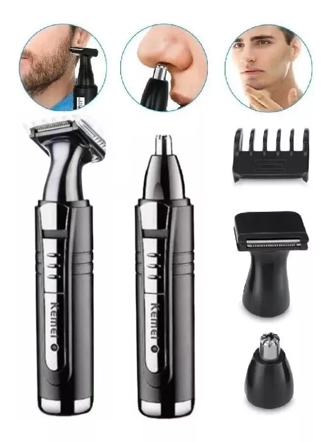 Máquina Aparador Pelo Nariz Barba Cabelo Kemei Km6511 - G POWER