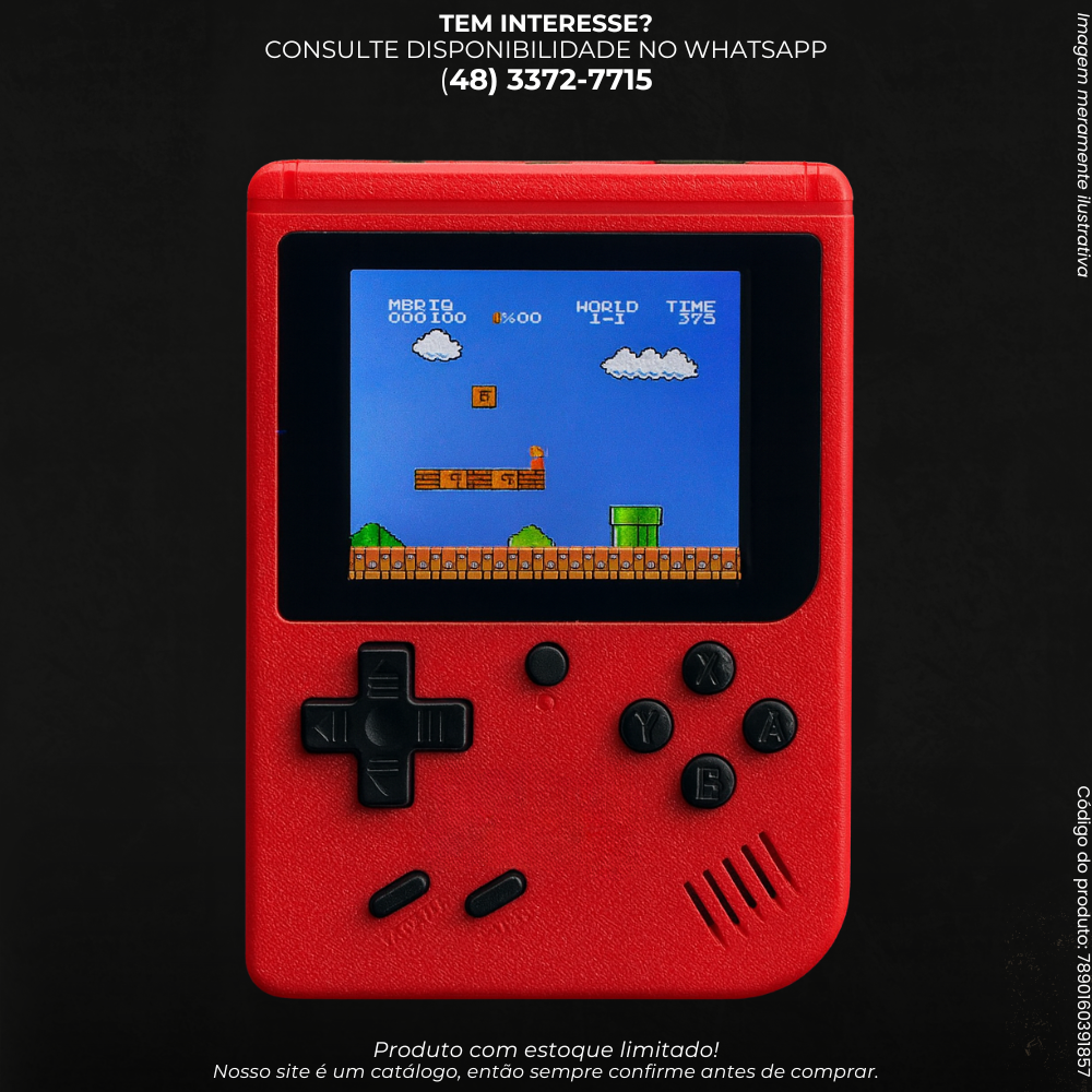 Mini Console Portátil Retrô 400 Jogos
