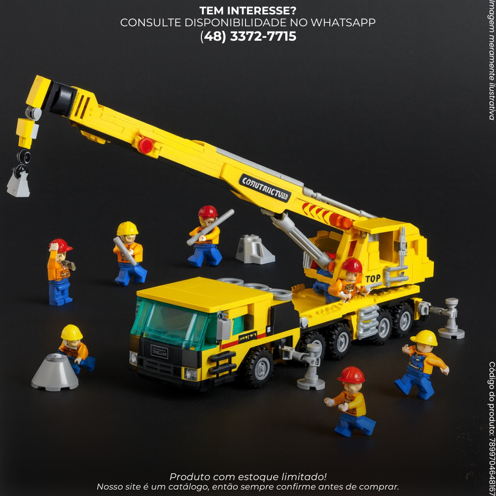 Blocos de Montar Construction Series 8 em 1 – Caminhões e Guindastes