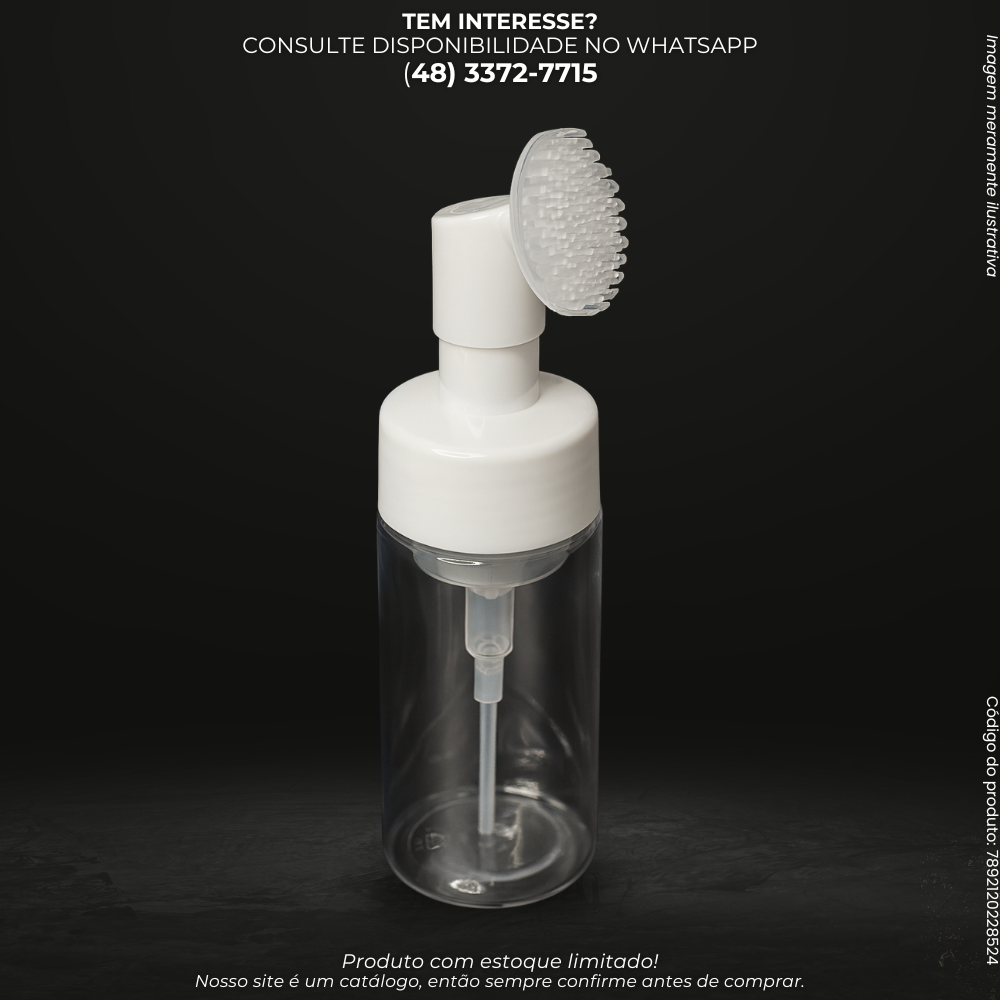 Frasco Dosador Espumador com Escova de Silicone