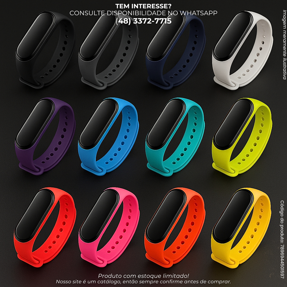Relógio Digital de Silicone com Display Digital e Luz LED – Unitária