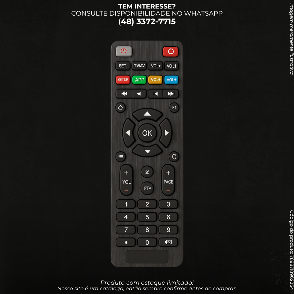 Controle Remoto Universal Infravermelho para TV e TV Box