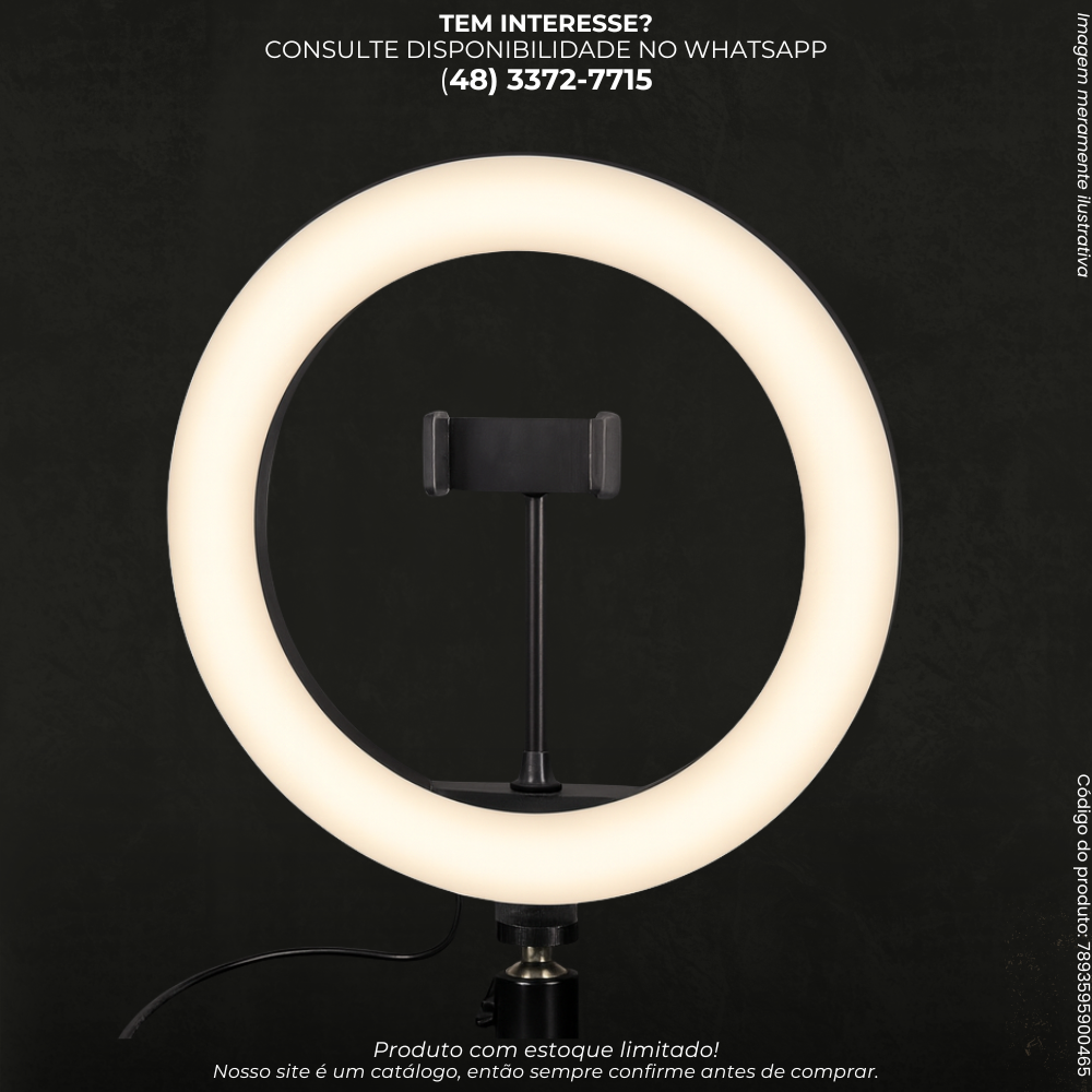 Ring Light LED 30cm com Suporte para Celular
