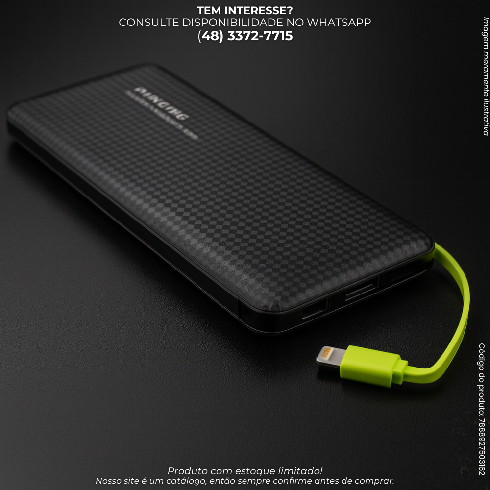 Power Bank Slim 10000mAh PN-951 com 1 Saída USB