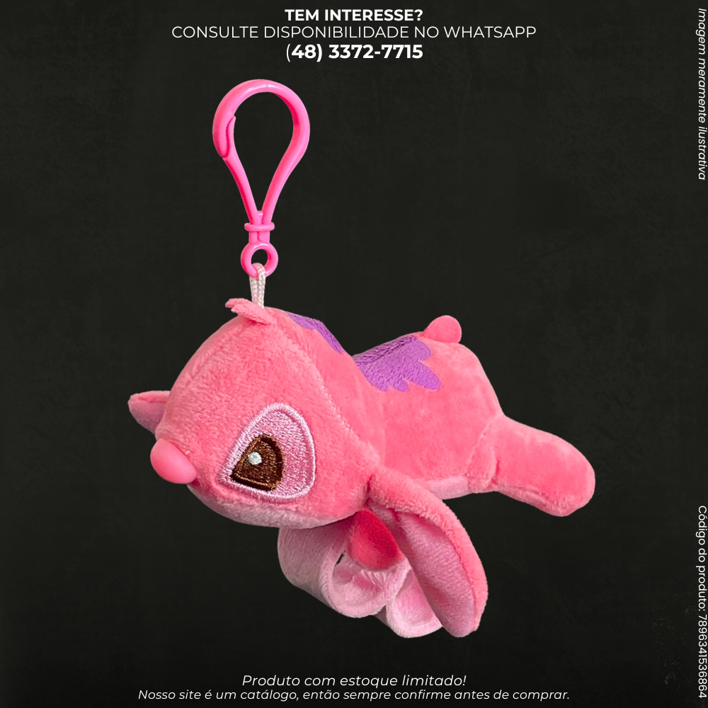 Chaveiro de Pelúcia Personagem Fofo