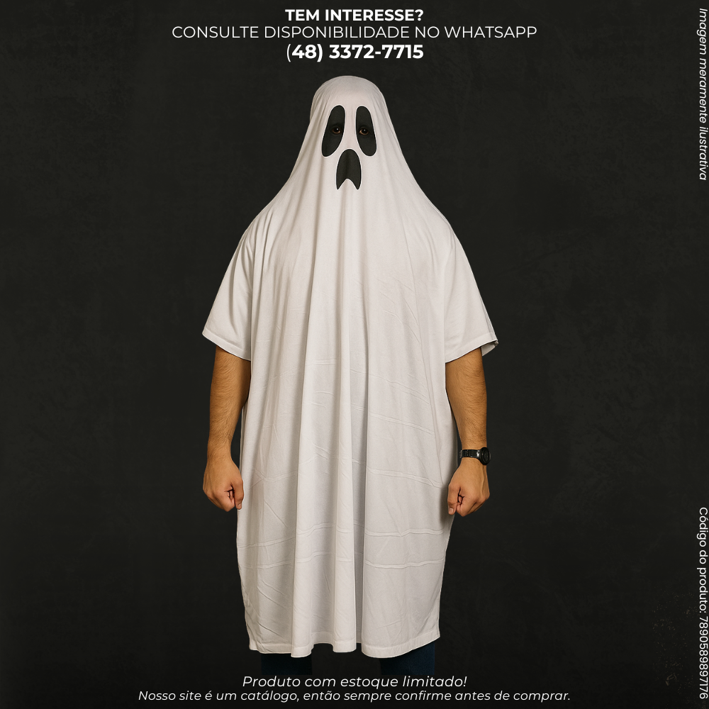Fantasia Infantil de Fantasma Halloween
