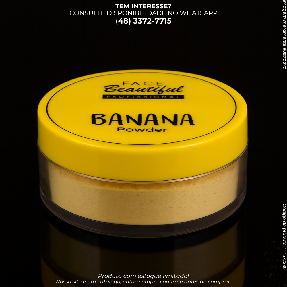 Pó Facial Banana Vegano 15g